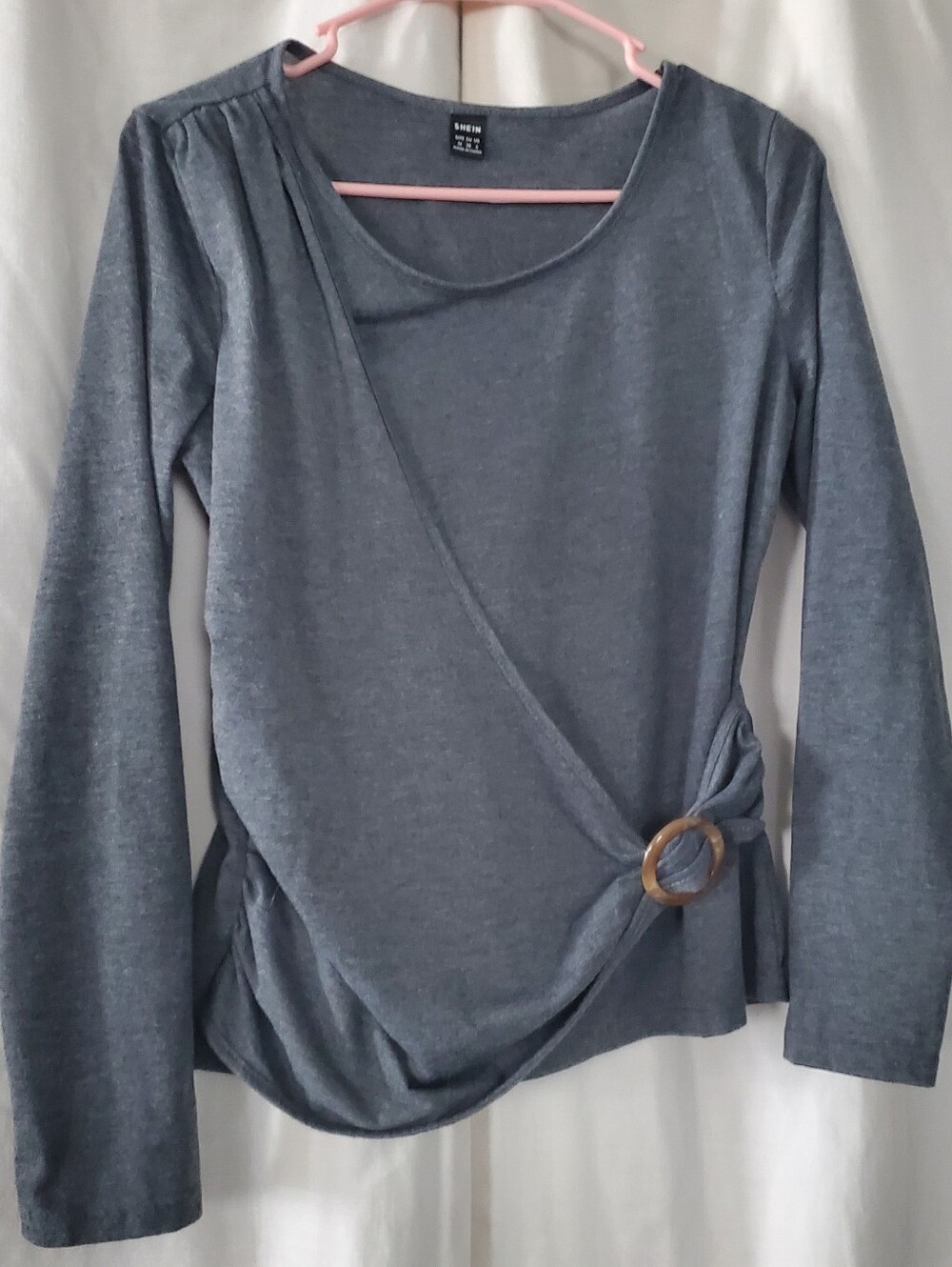 Women's Gray Long Sleve Shirt